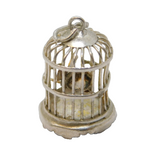 Sterling Silver Bird in the Cage Charm Pendant Vintage c1970
