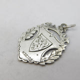 Scandinavian Sterling Silver Rampant Lion Fob Medal Antique c1920 Art Deco