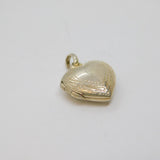 Sterling Silver Puff Heart Small Locket Keepsake Charm Pendant Vintage c1970