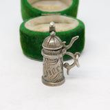 Sterling Silver German Beer 'Bier' Stein Charm Pendant Vintage c1970