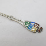 Sterling Silver & Enamel Edmonton Canada Souvenir Spoon Vintage c1960