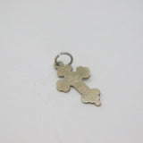Sterling Silver Diamond Cut Patterned Cross Pendant Vintage 1978 Birmingham