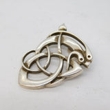 Contemporary Scottish Sterling Silver Celtic Birds Pendant 2013 Edinburgh
