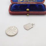 Sterling Silver & Enamel Skye Shield Charm Pendant Vintage c1970