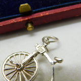 Sterling Silver Nuvo Penny Farthing Charm Pendant Vintage c1970