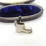 Sterling Silver Old Boot Charm Pendant Vintage c1970