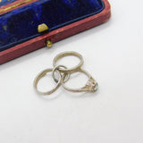 Sterling Silver Engagement & Wedding Rings Charm Pendant Vintage c1970