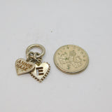 Sterling Silver Annie Haak Initial E Hearts Studio Charm Pendant Modern c2010s
