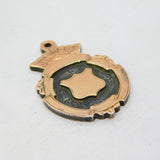 Sterling Silver Gilt Shield & Crown Form Fob Medal Antique 1921 Birmingham