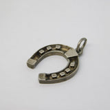 Sterling Silver Lucky Horseshoe Charm Pendant Vintage c1970
