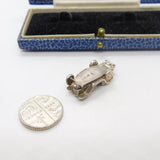 Sterling Silver Openable Motor Car Charm Pendant Vintage c1970