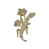 Sterling Silver Tulip Flower Form Spray Brooch Pin Vintage c1970