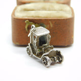 Sterling Silver Old Classic Car Charm Pendant Vintage c1970