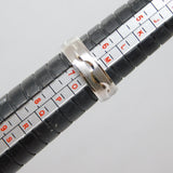 Sterling Silver Textured Patterned Brushed Band Ring Vintage c1970 Size N