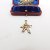 Sterling Silver Prancing Clown Charm Pendant Vintage c1970
