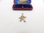 Sterling Silver Prancing Clown Charm Pendant Vintage c1970