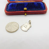 Sterling Silver and Enamel Taunton Travel Shield Charm Pendant Vintage c1970