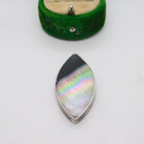 Sterling Silver Abalone Drop Charm Pendant Vintage c1970