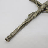 18th Century Large Sterling Silver Catholic Cross Medallion Antique c1780