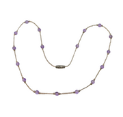 Sterling Silver & Beaded Amethyst Studio Necklace Vintage c1970s