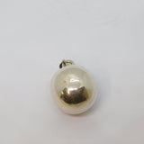 Sterling Silver Mexican Musical Chime Ball Sphere Charm Pendant Vintage c1970