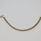 Italian Sterling Silver Fancy Link Chain Bracelet 18cm Length Modern c1990's