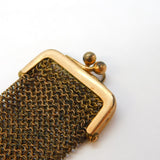 19th Century Rolled Gold Ladies Chainmail Coin Purse Antique c1890s