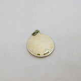 Sterling Silver Textured St Christopher Travel Charm Pendant Vintage c1970