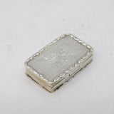 William IV Sterling Silver Swirl Pattern Vinaigrette Antique 1836 Birmingham