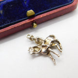 Sterling Silver Man on a Horse Charm Pendant Vintage c1970