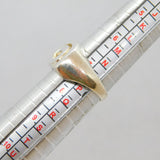 Sterling Silver Swirly Spiral Studio Dress Band Ring Modern c1990 Size O 1/2