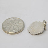 Sterling Silver Enamel Tudor Rose Charm Pendant Vintage c1970