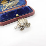 Sterling Silver Traditional Carriage Charm Pendant Vintage c1970
