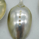 Victorian Set of Sterling Silver Four Provinces of Ireland Spoons Antique 1899