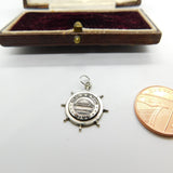 Sterling Silver 'Atlantic City' Medallion Charm Pendant Vintage c1970