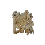 Sterling Silver Piano Player Charm Pendant Vintage c1970s