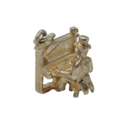 Sterling Silver Piano Player Charm Pendant Vintage c1970s