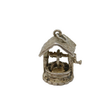 Sterling Silver Wishing Well Charm Pendant Vintage c1970