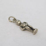 Sterling Silver Mannekin Pis Statue Charm Pendant Vintage c1970