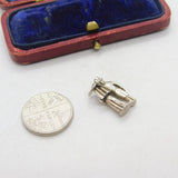 Sterling Silver Wedding Couple Charm Pendant Vintage c1970