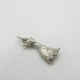 Sterling Silver Siamese Cat Charm Pendant Vintage c1970