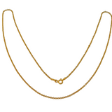 Gold on Sterling Silver Cable Link Chain Necklace Vintage c1990 50cm Length