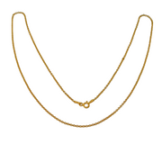 Gold on Sterling Silver Cable Link Chain Necklace Vintage c1990 50cm Length