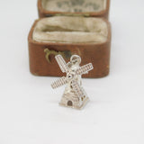 Sterling Silver Windmill Charm Pendant Vintage c1970