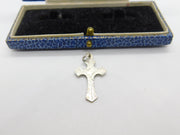 Sterling Silver Cross or Crucifix Charm Pendant Vintage c1970
