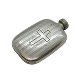 20th Century Sterling Silver Travelling Holy Oil Flask Antique c1930s