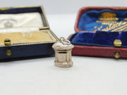Sterling Silver Traditional Postbox Charm Pendant Vintage c1970
