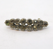 Sterling Silver Two-Tier Sparkling Paste Set Brooch Pin Antique c1920 Art Deco