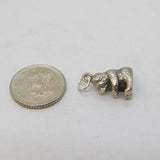 Sterling Silver Teddy Bear Charm Pendant Vintage c1970s