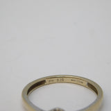 9ct Gold & 0.2ct Brilliant Cut Diamond Floral Cluster Ring Vintage Birmingham